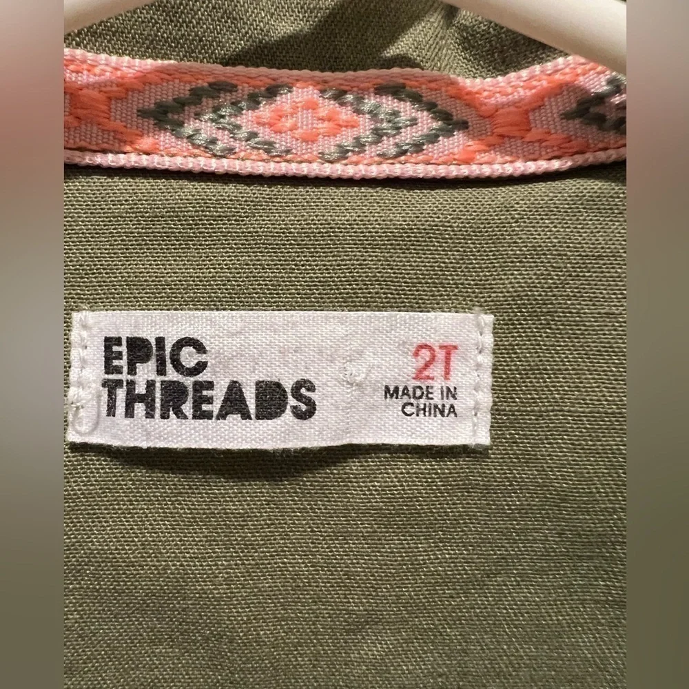 Epic Threads 2T Green Jacket with embellishments
